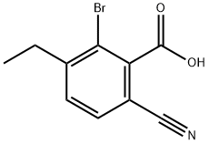 Benzoic acid, 2-bromo-6-cyano-3-ethyl- Structure