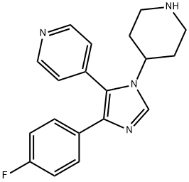 4-(4-(4-fluorophenyl)-1-(piperidin-4-yl)-1H-imidazol-5-yl)pyridine Structure