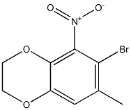 6-bromo-7-methyl-5-nitro-2,3-dihydrobenzo[b][1,4]dioxine Structure