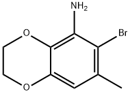 6-bromo-7-methyl-2,3-dihydrobenzo[b][1,4]dioxin-5-amine Structure