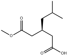 (3S)-3-(2-methoxy-2-oxoethyl)-5-methylhexanoic acid 구조식 이미지