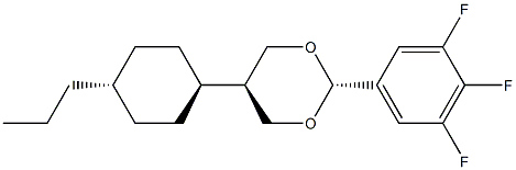 5-(trans-4-propylcyclohexyl)-2-trans-(3,4,5-trifluorophenyl)-1,3-dioxane Structure