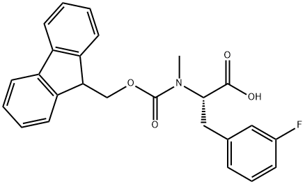 Fmoc-3-fluoro-N-methyl-L-phenylalanine Structure