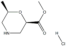 methyl (2R,6R)-6-methylmorpholine-2-carboxylate hydrochloride Structure