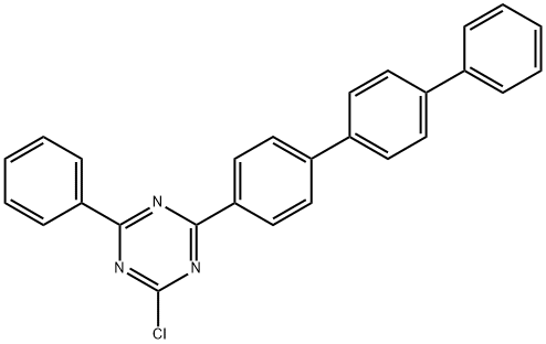 2-([1,1':4',1''-terphenyl]-4-yl)-4-chloro-6-phenyl-1,3,5-triazine 구조식 이미지