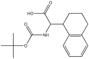 2-(Boc-amino)-2-(1,2,3,4-tetrahydronaphthalen-1-yl)acetic acid 구조식 이미지