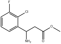 METHYL 3-AMINO-3-(2-CHLORO-3-FLUOROPHENYL)PROPANOATE Structure