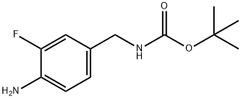 (4-Amino-3-fluorobenzyl)-carbamic acid tert-butyl ester Structure