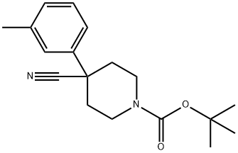 tert-butyl 4-cyano-4-(m-tolyl)piperidine-1-carboxylate Structure
