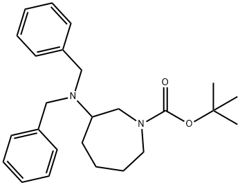 tert-butyl 3-(dibenzylamino)azepane-1-carboxylate 구조식 이미지