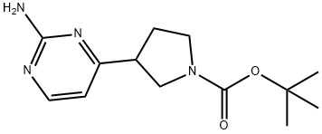 tert-butyl 3-(2-aminopyrimidin-4-yl)pyrrolidine-1-carboxylate Structure