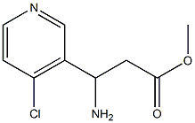 METHYL-3-AMINO-3-(4-CHLORO(3-PYRIDYL))PROPANOATE Structure