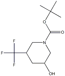 tert-butyl 3-hydroxy-5-(trifluoromethyl)piperidine-1-carboxylate Structure