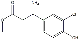 METHYL 3-AMINO-3-(3-CHLORO-4-HYDROXYPHENYL)PROPANOATE Structure