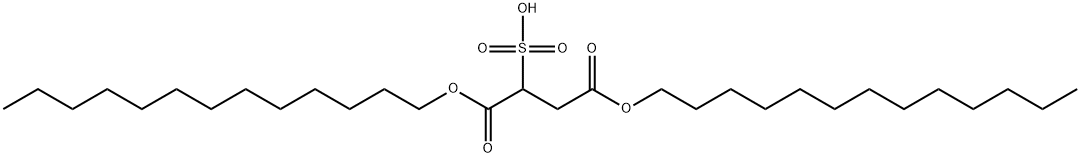 Butanedioic acid, 2-sulfo-, 1,4-ditridecyl ester Structure