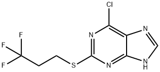 6-Chloro-2-[(3,3,3-trifluoropropyl)thio]-9H-purine 구조식 이미지