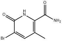 5-bromo-1,6-dihydro-3-methyl-6-oxo-2-Pyridinecarboxamide 구조식 이미지