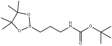 tert-Butyl N-[3-(tetramethyl-1,3,2-dioxaborolan-2-yl)propyl]carbamate Structure