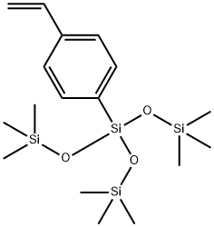 4-(4-ethenylphenyl)-2,2,6,6-tetramethyl-4-[(trimethylsilyl)oxy]-3,5-dioxa-2,4,6-trisilaheptane 구조식 이미지