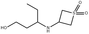 3-((1-hydroxypentan-3-yl)amino)thietane 1,1-dioxide Structure