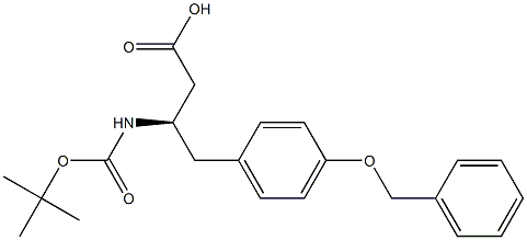 (3R)-3-[(2-methylpropan-2-yl)oxycarbonylamino]-4-(4-phenylmethoxyphenyl)butanoic acid Structure
