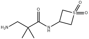 3-amino-N-(1,1-dioxidothietan-3-yl)-2,2-dimethylpropanamide Structure