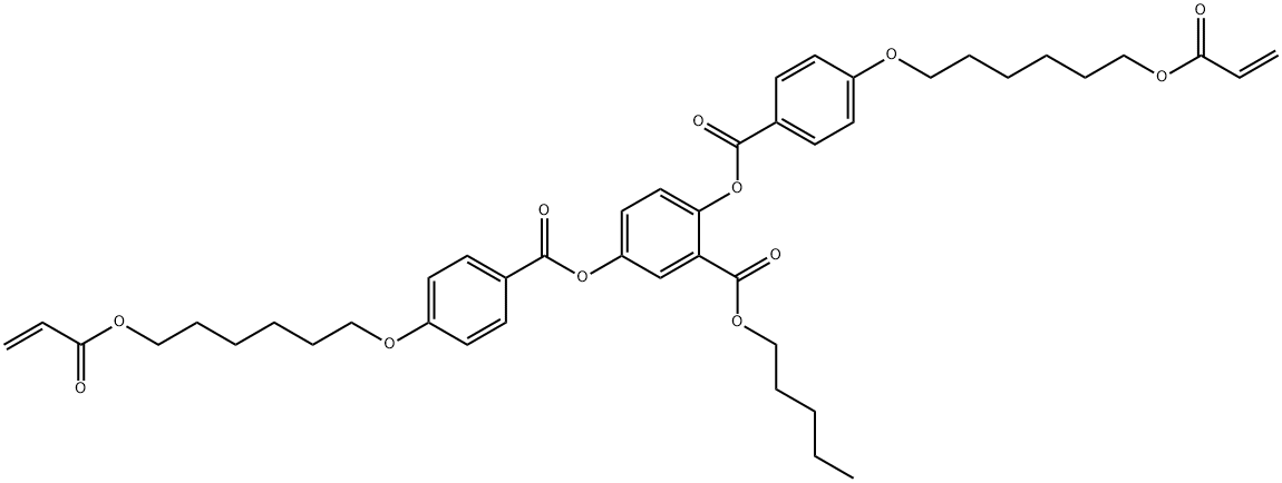 Pentyl 2,5-bis[(4-[[6-(acryloyloxy)hexyl]oxy]benzoyl)oxy]benzoate Structure