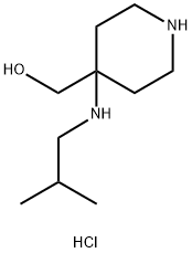 {4-[(2-methylpropyl)amino]piperidin-4-yl}methanol dihydrochloride 구조식 이미지