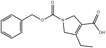 1-[(benzyloxy)carbonyl]-4-ethyl-2,5-dihydro-1H-pyrrole-3-carboxylic acid Structure