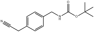 (4-Cyanomethyl-benzyl)-carbamic acid tert-butyl ester Structure