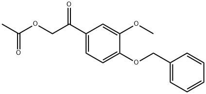 Ethanone, 2-(acetyloxy)-1-[3-methoxy-4-(phenylmethoxy)phenyl]- Structure