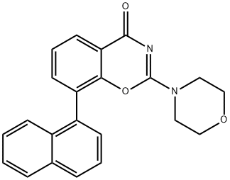 2-(4-Morpholinyl)-8-(1-naphthalenyl)-4H-1,3-benzoxazin-4-one 구조식 이미지