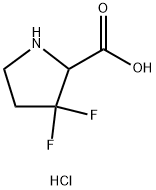 3,3-difluoropyrrolidine-2-carboxylic acid hydrochloride Structure