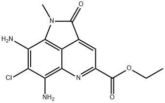 ethyl 6,8-diamino-7-chloro-1-methyl-2-oxo-1,2-dihydropyrrolo[4,3,2-de]quinoline-4-carboxylate Structure