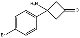 3-amino-3-(4-bromophenyl)cyclobutan-1-one Structure
