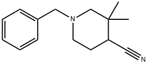 1-Benzyl-3,3-dimethyl-piperidine-4-carbonitrile Structure