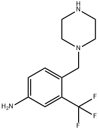 4-(piperazin-1-ylmethyl)-3-(trifluoromethyl)aniline Structure