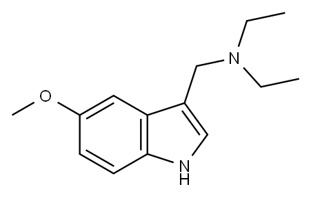 diethyl-(5-methoxy-1H-indol-3-ylmethyl)-amine 구조식 이미지