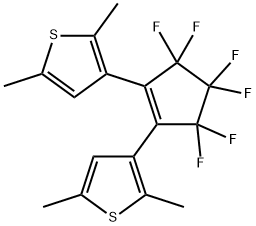 3-[2-(2,5-dimethylthiophen-3-yl)-3,3,4,4,5,5-hexafluorocyclopent-1-en-1-yl]-2,5-dimethylthiophene 구조식 이미지