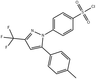 4-[5-(4-methylphenyl)-3-trifluoromethyl-1H-pyrazol-1-yl]benzenesulfonyl chloride Structure