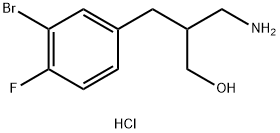 3-amino-2-[(3-bromo-4-fluorophenyl)methyl]propan-1-ol hydrochloride 구조식 이미지