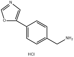 4-(5-Oxazolyl)benzylaMine hydrochloride 구조식 이미지