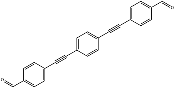 4,4'-(1,4-phenylenebis(ethyne-2,1-diyl))dibenzaldehyde Structure