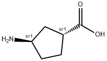 trans-3-Amino-cyclopentanecarboxylic acid 구조식 이미지