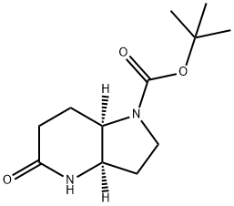 Cis-Tert-Butyl-5-Oxooctahydro-1H-Pyrrolo[3,2-B]Pyridine-1-Carboxylate* 구조식 이미지