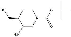 tert-butyl (3R,4S)-3-amino-4-(hydroxymethyl)piperidine-1-carboxylate Structure