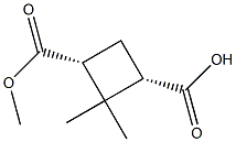 (1S,3R)-3-(methoxycarbonyl)-2,2-dimethylcyclobutane-1-carboxylic acid Structure