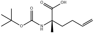 (S)-2-(Boc-amino)-2-methylhex-5-enoic acid Structure