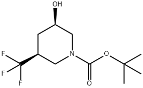 tert-butyl cis-3-hydroxy-5-(trifluoromethyl)piperidine-1-carboxylate Structure