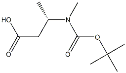 (S)-3-(N-Boc-N-methyl-amino)butanoic acid Structure